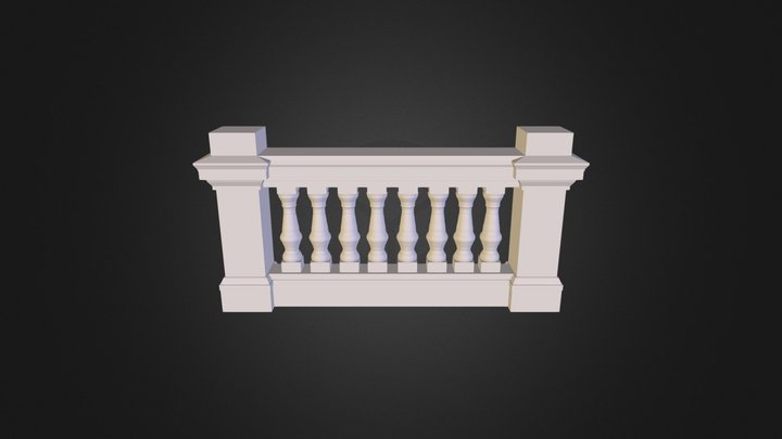 Balustrada Balkonowa 2p 3D Model