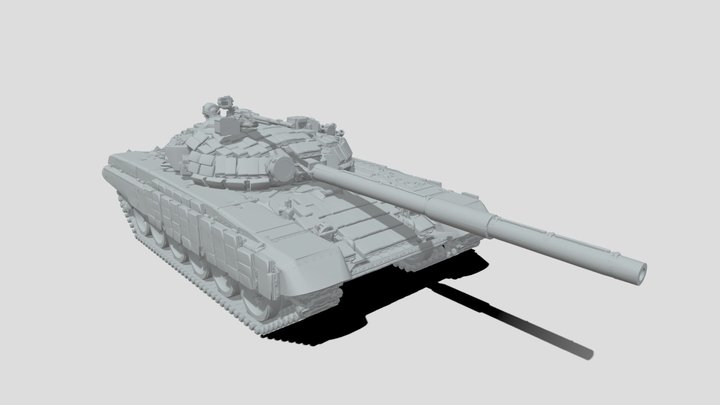 T-72 tank 3D Model