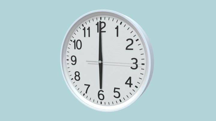 Standard analog clock (v20221204) beta 3D Model