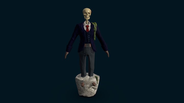 Drowned Dead Skelleton (model pose) 3D Model
