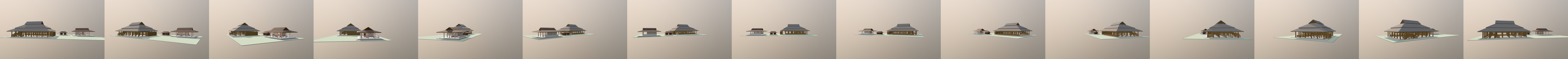 Sala, Rongnamron, HongnamPhra Pakchong 3D Model