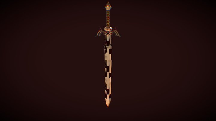 Master Sword custom texture 1 3D Model