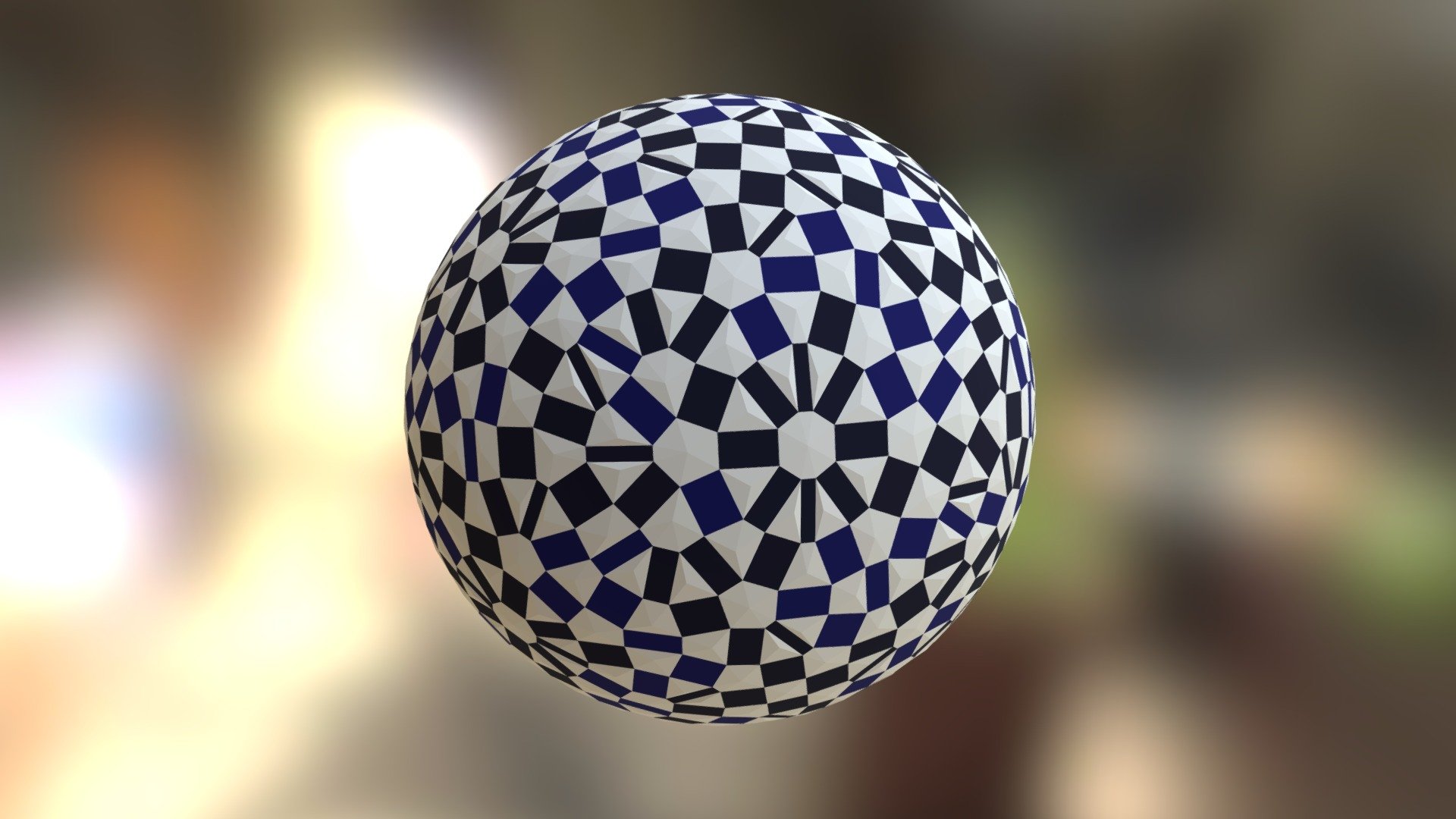 Random Cubemoved Spherical Checker Tiling 1 - 3D model by yoshiaki 