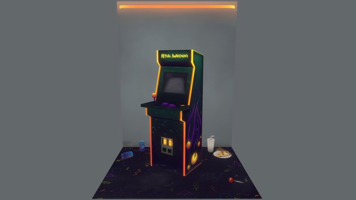 Hand Painted Arcade - Stylized Station Challenge 3D Model