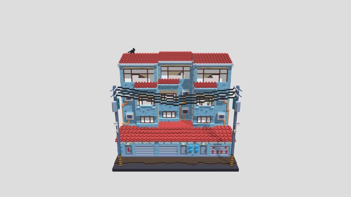 Terraced house 3D Model
