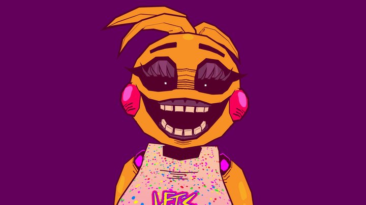 Retro Toy Chica 3D Model