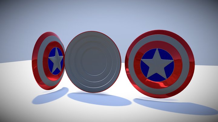 Escudo Capitao America 3D Model