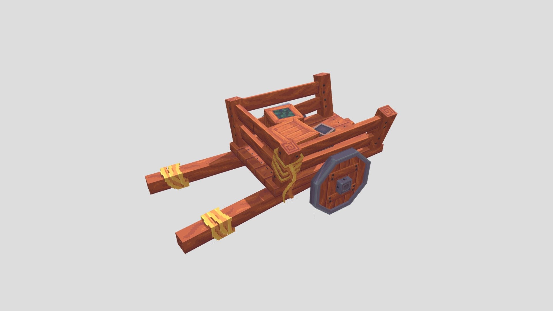 Medieval Handcart - 3D model by andric_97 [f7070b5] - Sketchfab