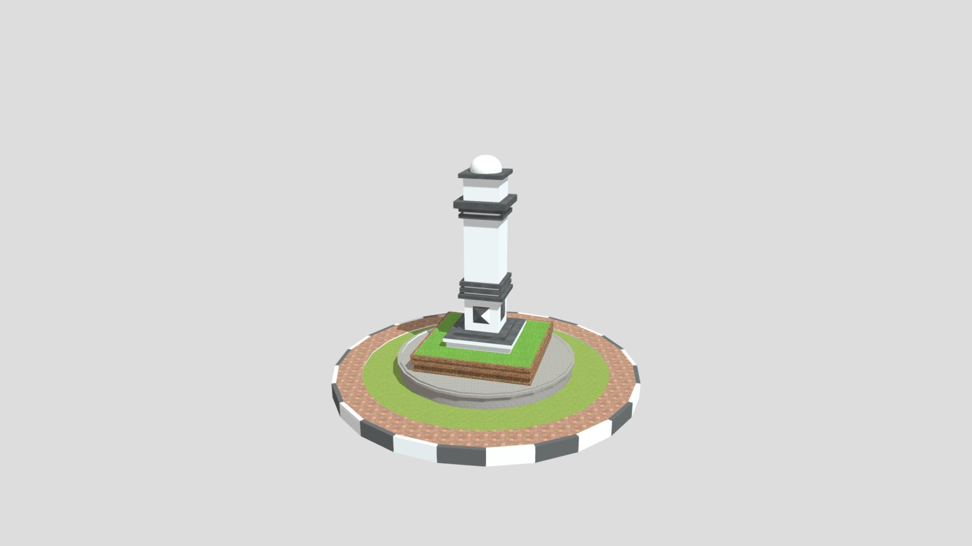 Tugu Bundaran Sudarto UNDIP Semarang - Download Free 3D model by