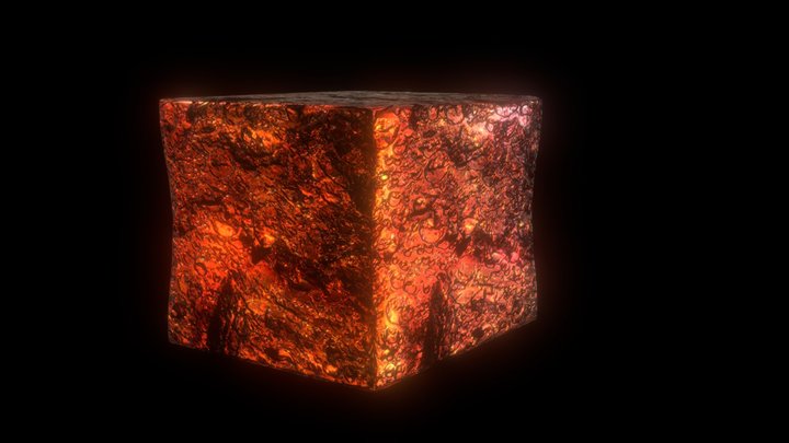Asteroid Cube Texture 3D Model