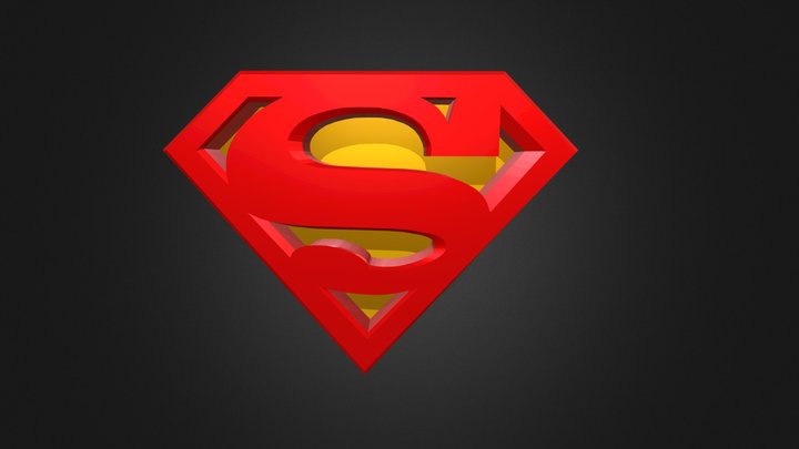 Superman Logo 3D Model