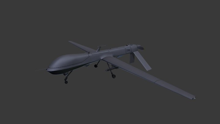 Unmanned Combat Aerial Vehicle 3D Model