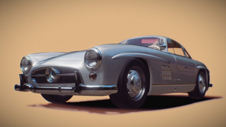 Mercedes-Benz 300sl gullwing 3D Model