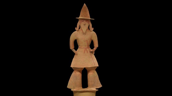Man in formal attire:Human-shaped Tomb Sculpture 3D Model