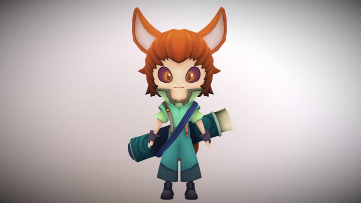 Fox Kid 3D Model