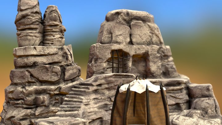 Desert Orc Camp 3D Model