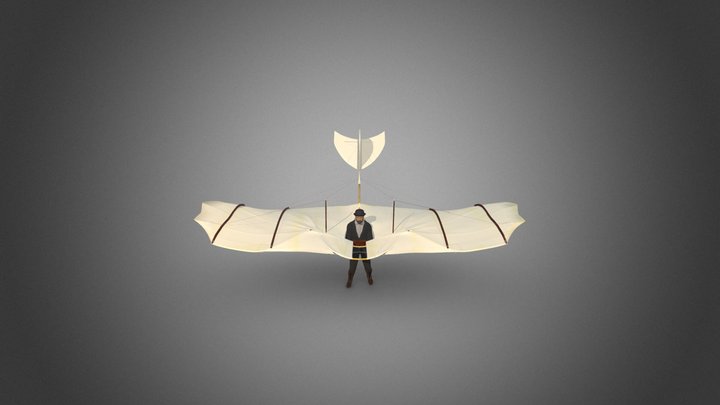 Normal-Segelapparat von Otto Lilienthal 3D Model