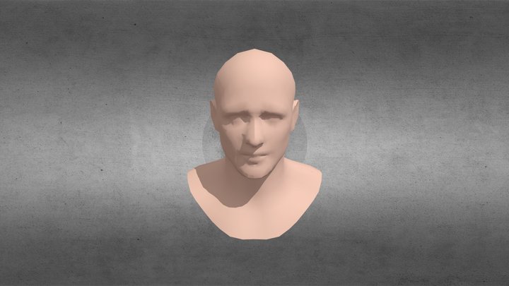 Male Base Head 3D Model