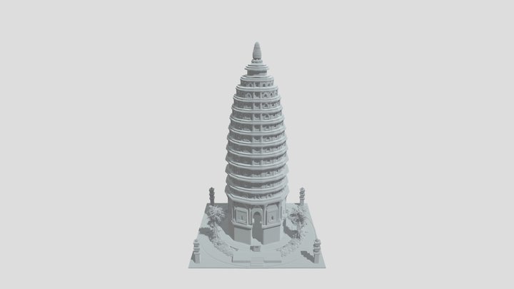 Tower of Rings 3D Model