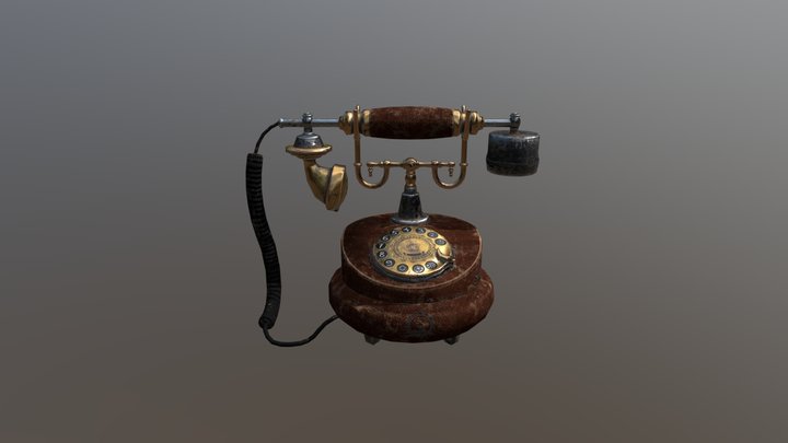 Vintage Telephone 3D Model