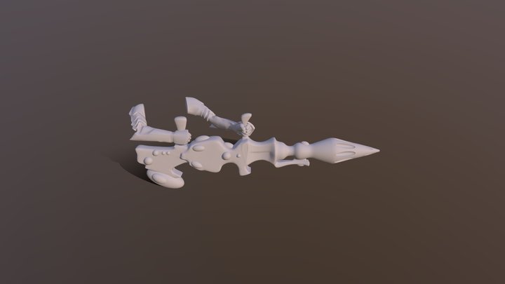 Dark Reaper Weapon W/ Arms 3D Model