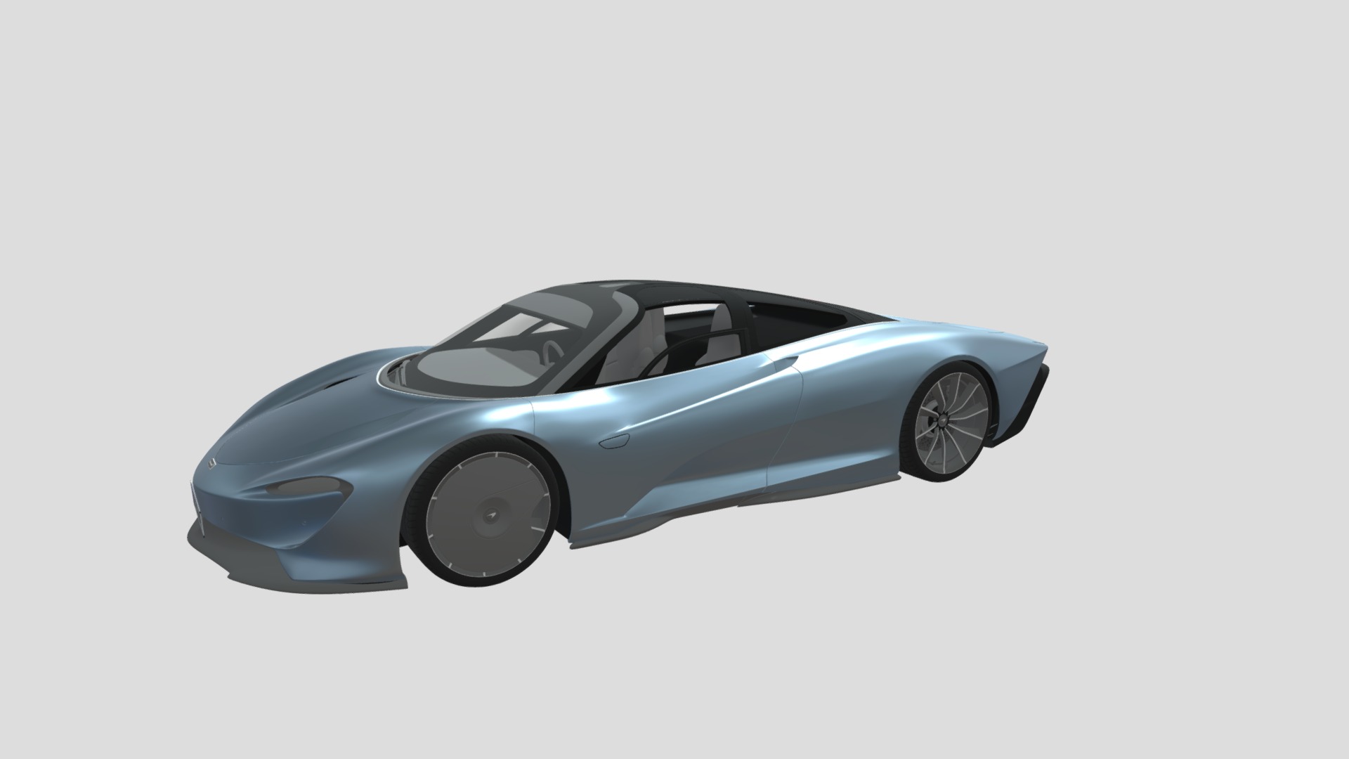 3D model McLaren Speedtail 2020 - This is a 3D model of the McLaren Speedtail 2020. The 3D model is about a blue and black car.