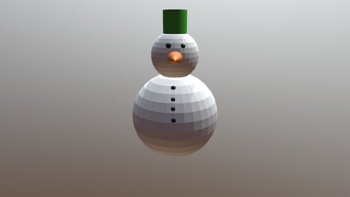 Coloured snowman 3D Model