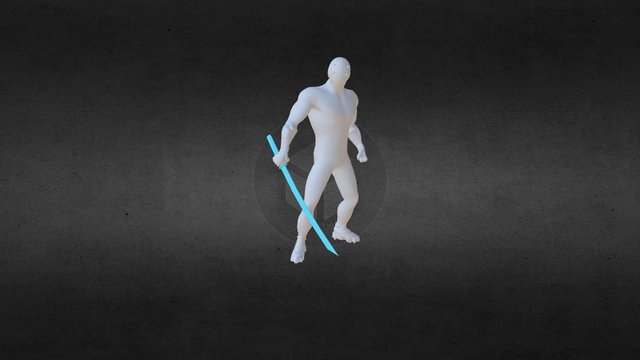 Oriental Sword Animation 3D Model