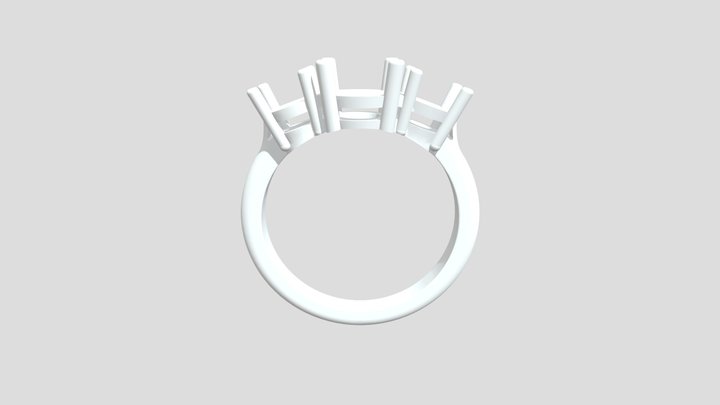 Three Round Brilliant Stone Enagement Ring – Modelo 3D gratuito STL