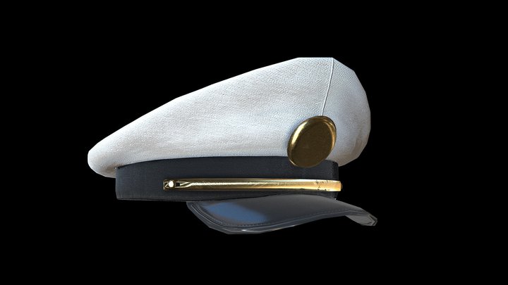 captains hat LP 4k textures 3D Model