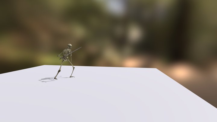 Skeleton Attack 3D Model