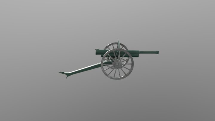 75mm Field Gun 3D Model