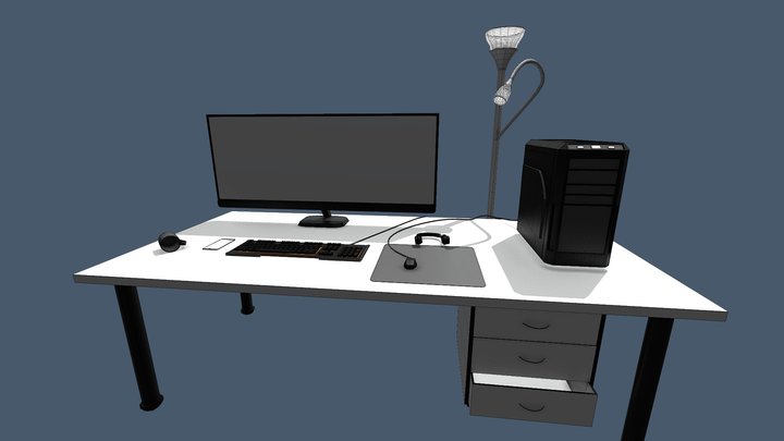 Work Desktop 3D Model