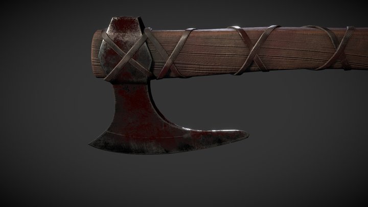 Viking Axe blood 3D Model