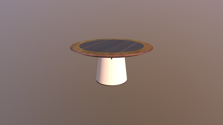 圓餐桌 3D Model