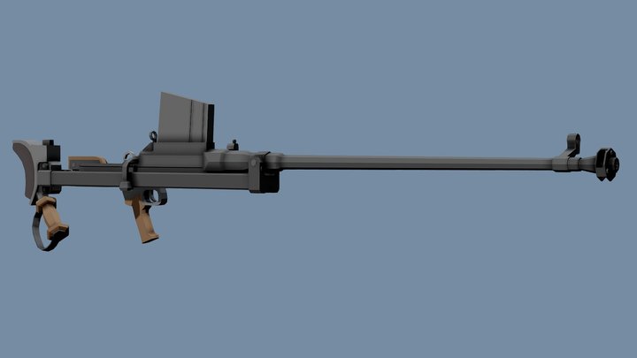 Low-Poly Boys Anti-Tank Rifle – Kostenloses 3D-Modell STL