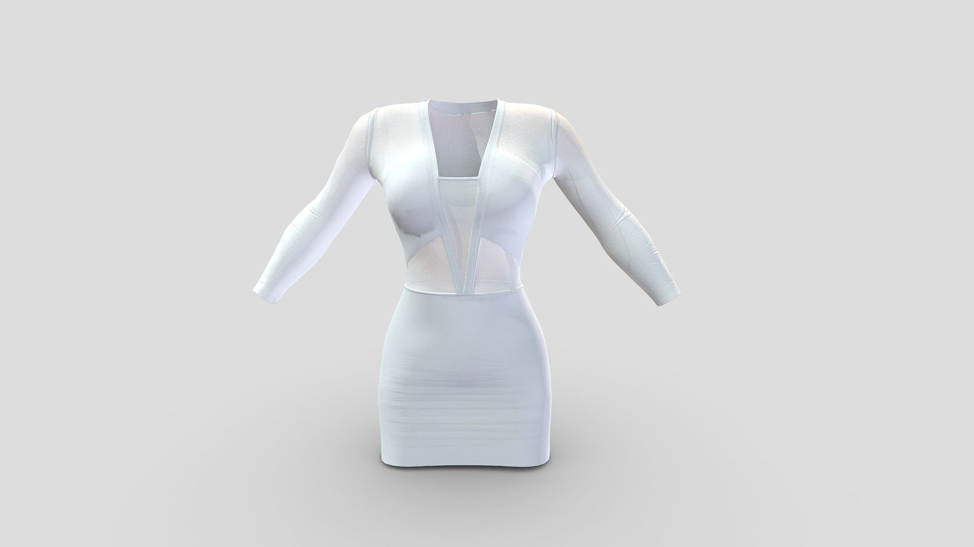 Sectioned Mini Club Female Dress - Buy Royalty Free 3D model by 3dia ...