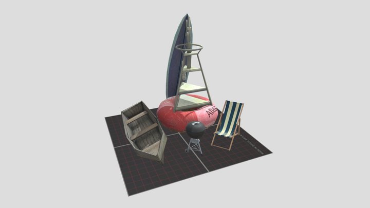 DAE 5 Finished props - By the ocean 3D Model