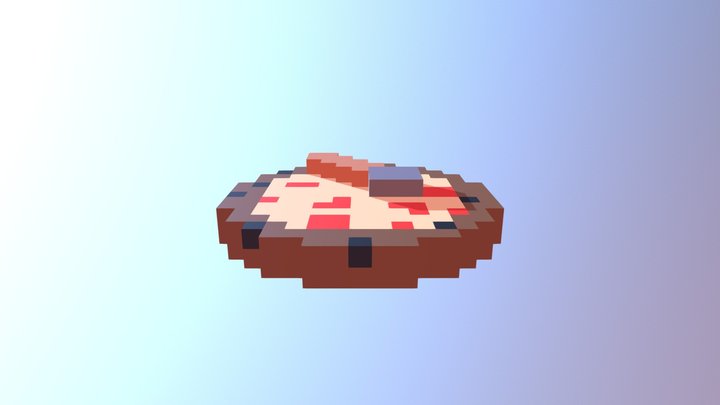 Pizza Voxel 3D Model