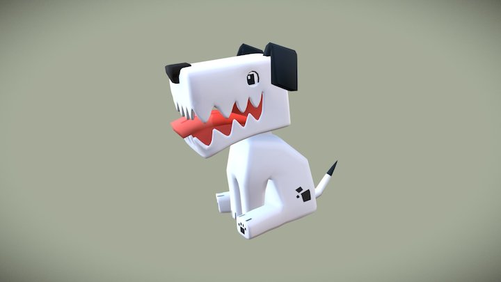 Square Dog 3D Model