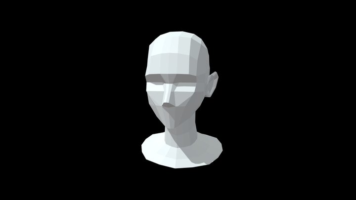 Low Poly Face 3D Model
