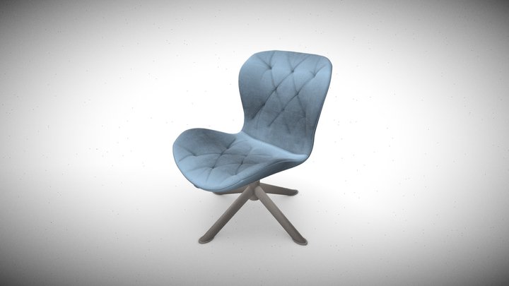 BATILDA ARM CHAIR NAVY 3D Model