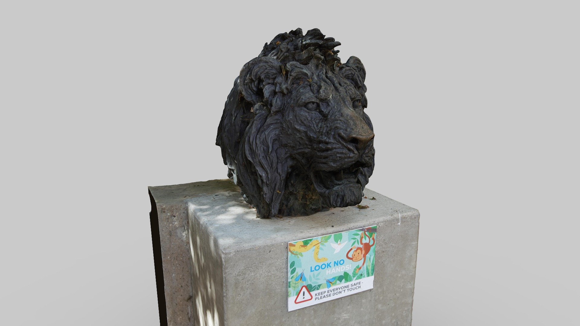 London Zoo Lion Head Statue