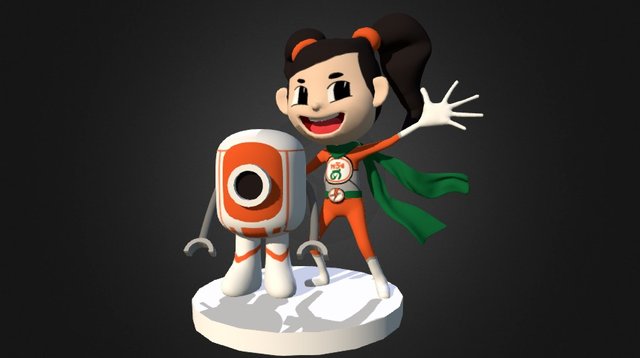 Jaidee mascot 3D Model