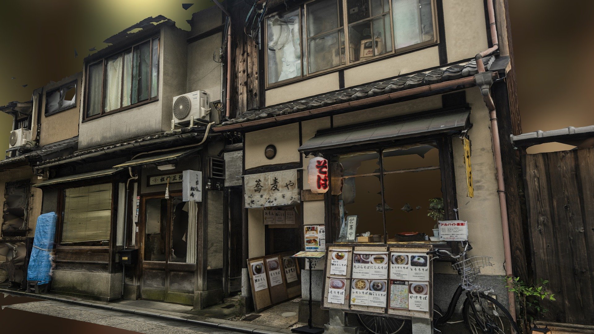 Kioto houses and restaurant raw scan Buy Royalty Free 3D