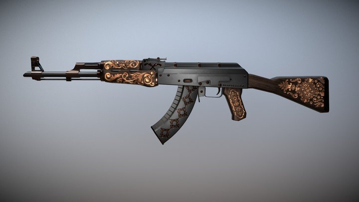 AK-47 Desperado 3D Model