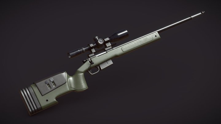 USMC M40A5 Sniper 3D Model