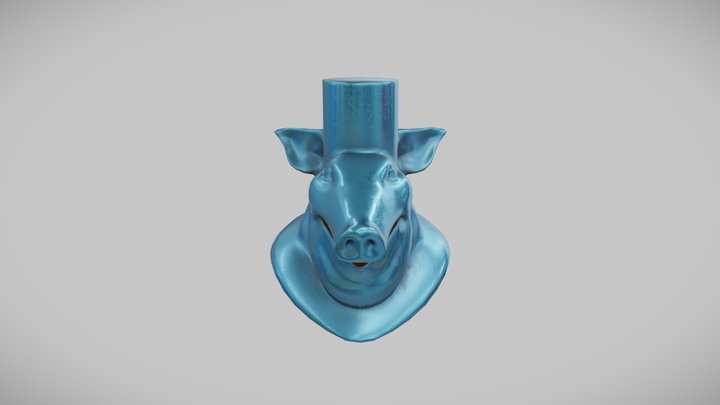 Soft Boolean Low Poly 3D Model