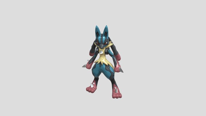 Mega Lucario Pokemon [Animated] 3D Model