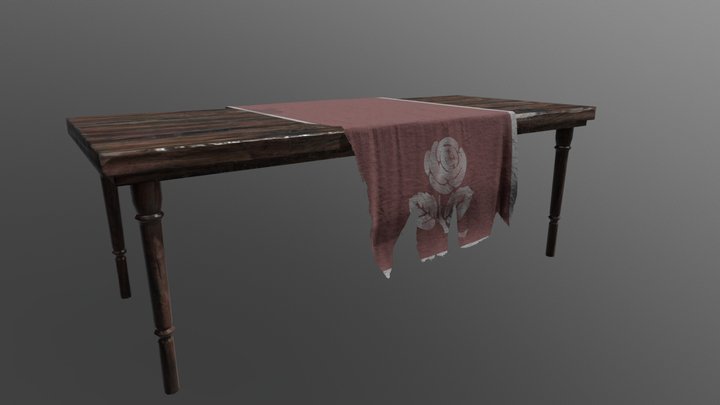 Table - Long 3D Model